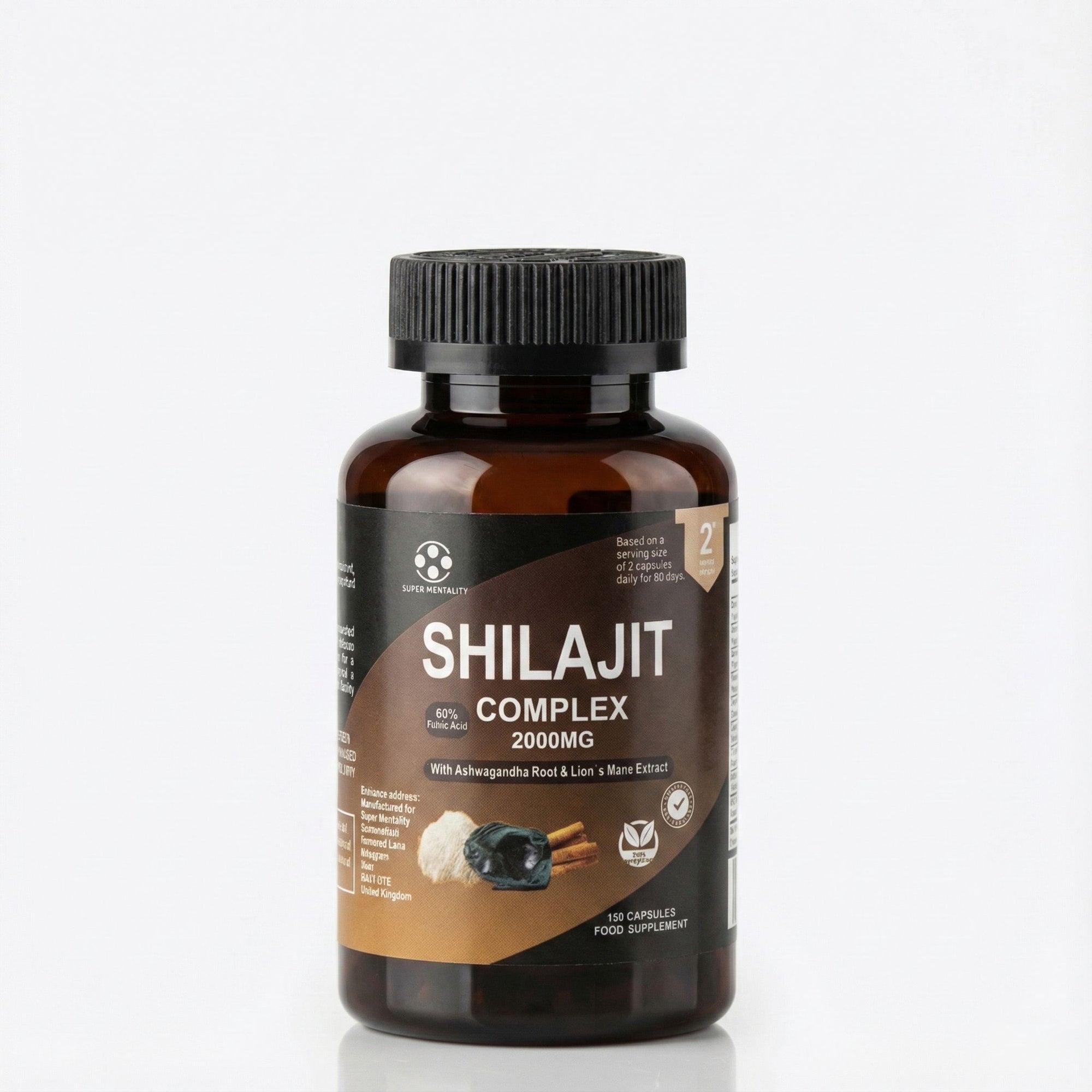 Shilajit Complex 2000mg Capsules – Energy, Focus & Vitality | Super Mentality
