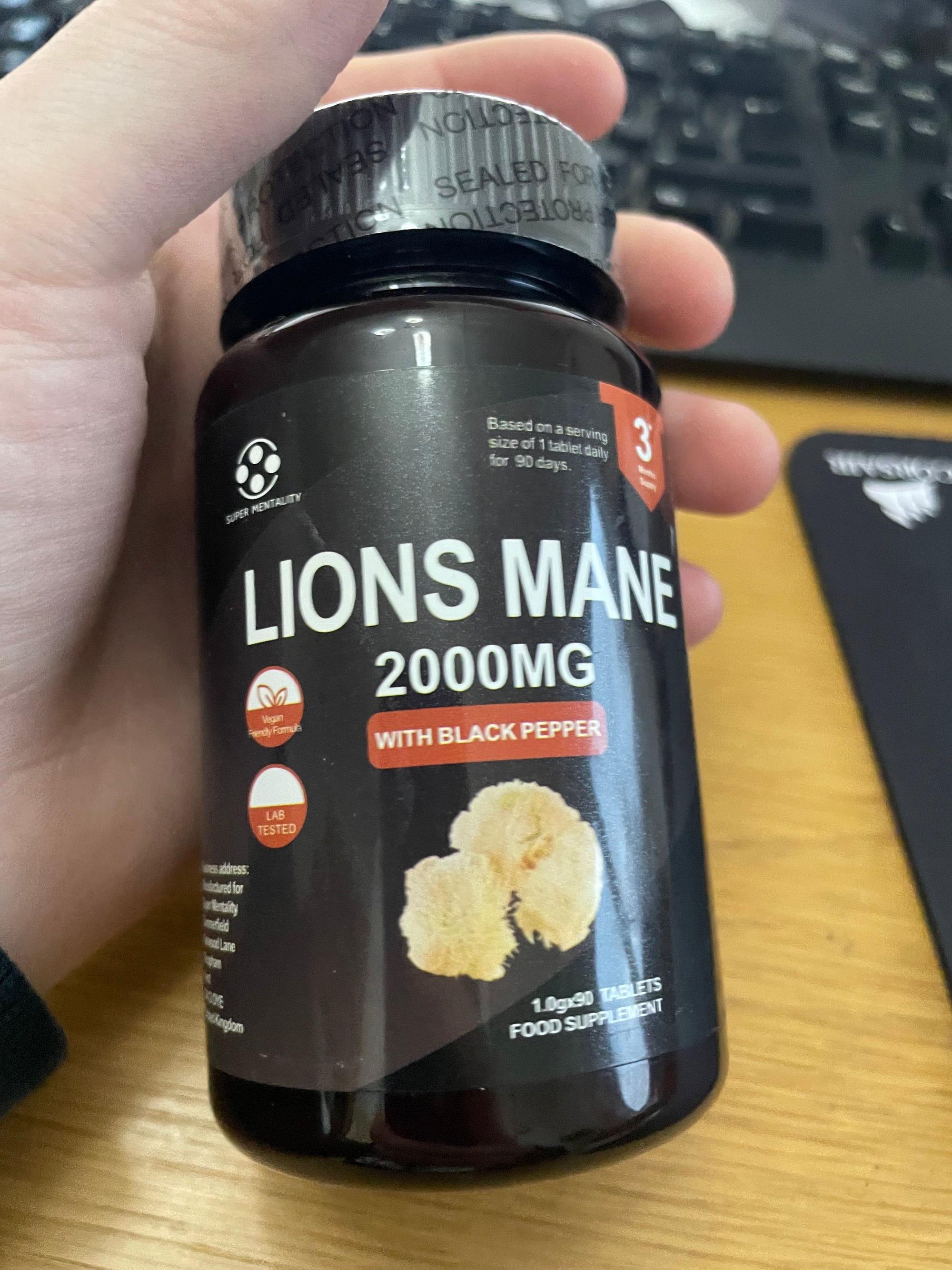 Lion’s Mane 2000mg Capsules – Brain, Memory & Focus Support | Super Mentality