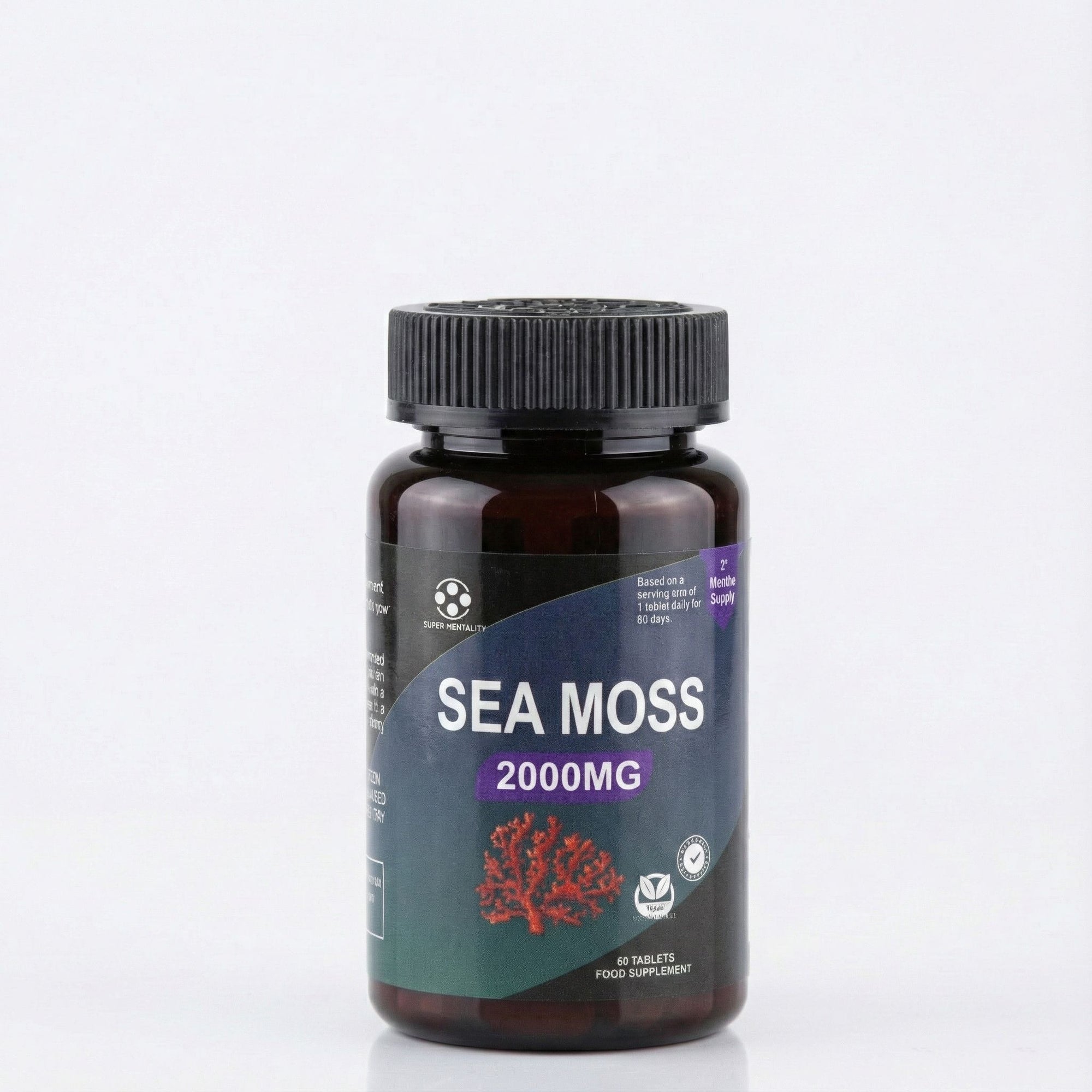 Sea Moss 2000mg Tablets – Immunity, Skin & Thyroid Support | Super Mentality